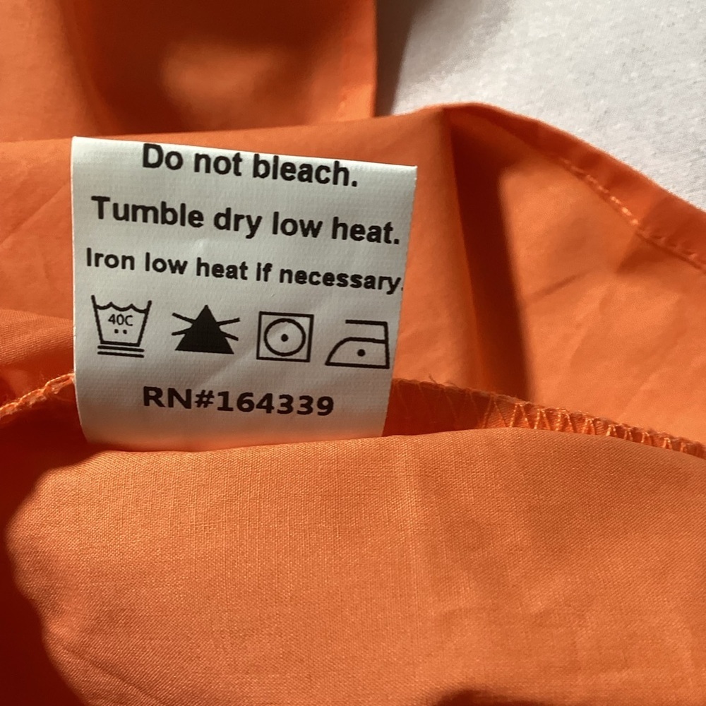 SNDYS Poplin Tie Detail Orange Spaghetti Strap Mini Dress - Picture 8 of 14